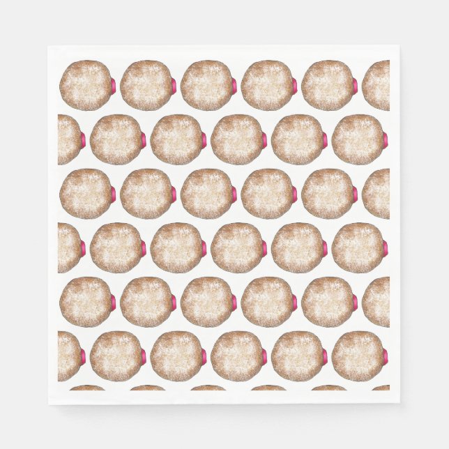 Serviette En Papier Jelly Donut Doughnut Hanoukka Chanukkah Sufganiyah (Devant)