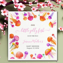 Jelly Poisson rose Jaune Gradient Baby shower Past