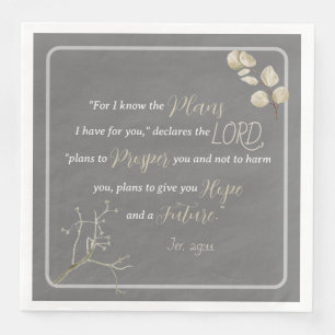 Serviette En Papier Jeremiah 29:11 Inspirational Bible Verse