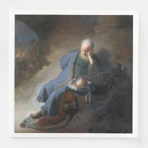 Serviette En Papier Jeremiah Destruction Jérusalem Bible Rembrandt