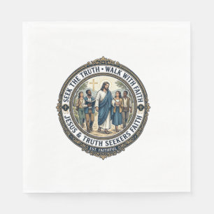 Serviette En Papier Jésus Apologétique Théologie Chemise Nerd Foi