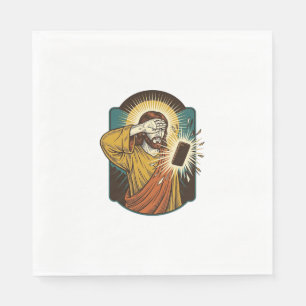 Serviette En Papier Jésus aveuglant la luminosité maximale du téléphon