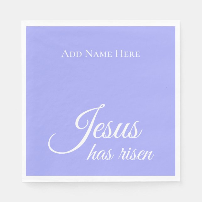 Serviette En Papier Jésus Est Devenu Personnalisé Purple Chrétien Pâqu (Devant)