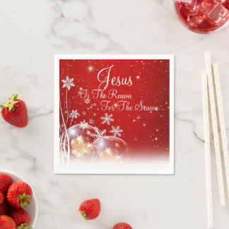 Serviette En Papier Jésus Est La Raison De La Saison Rouge De Noël
