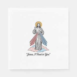 Serviette En Papier Jésus, je me fie à toi, design de chemise vintage