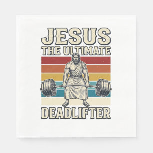 Serviette En Papier Jésus Le Levreur De Poids Ultime Design Vectoriel