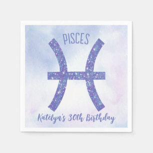 Serviette En Papier Jeu d'Anniversaire violet sur mesure