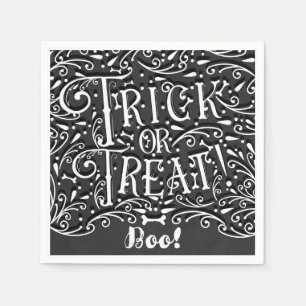 Serviette En Papier Jeu d'Halloween ou traiter les os Vintages de la c