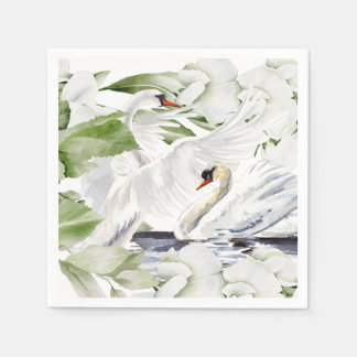 Serviette En Papier JEU fleuri de cygne britannique DE 50