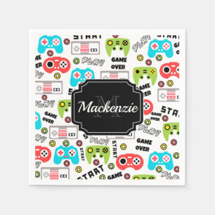 Serviette En Papier Jeu vidéo Retro
