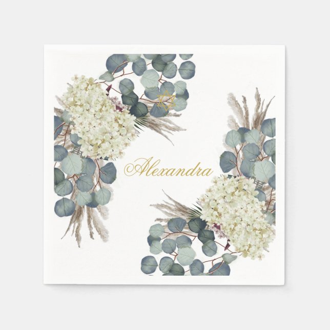 Serviette En Papier Jeune fille juive baptisée Floral Gold (Devant)
