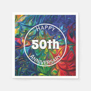 Serviette En Papier JEUX 50E Anniversaire Abstrait Personnalité