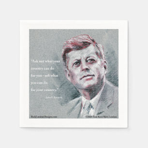 Serviette En Papier JFK & Citation