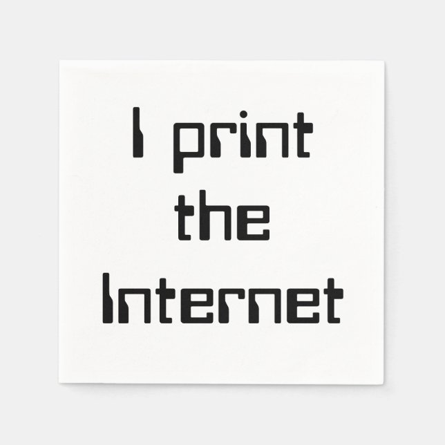 Serviette En Papier J'imprime Internet (Devant)