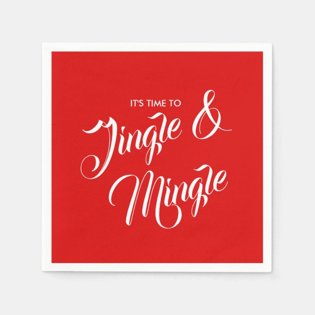 Serviette En Papier Jingle & Mingle Christmas Holiday Paper Napkin (Devant)
