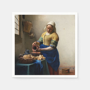 Serviette En Papier Johannes Vermeer - La Milkmaid