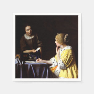 Serviette En Papier Johannes Vermeer - Maîtresse et domestique