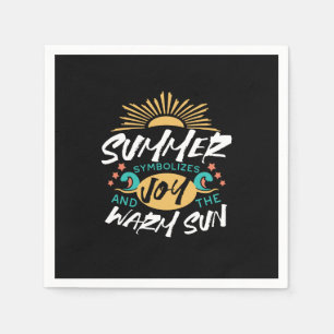 Serviette En Papier Joie d'été - Chaleureux soleil et bonheur