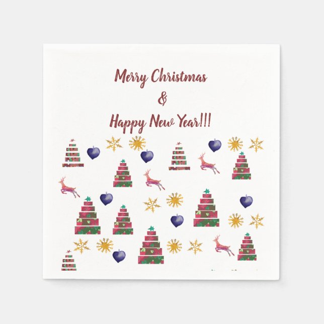 Serviette En Papier Joie hivernale (Devant)