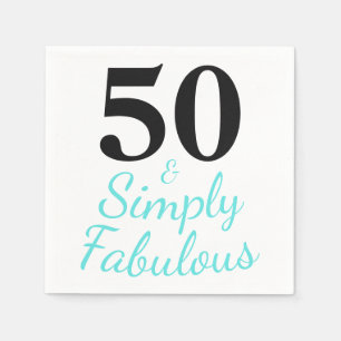 Serviette En Papier Joli 50 et simplement fabuleux Anniversaire