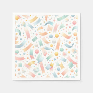 Serviette En Papier Joli Amusants Enfants Confetti Coloré Pastel Anniv