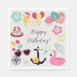 Serviette En Papier Joli Anniversaire Nautique
