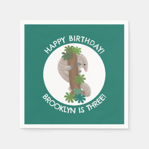 Serviette En Papier Joli anteater pangolin personnalisé anniversaire