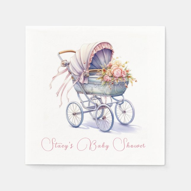 Serviette En Papier Joli Baby Pram (Devant)