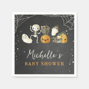 Serviette En Papier Joli Éffrayant Baby shower d'Halloween Little Boo