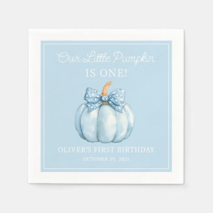 Serviette En Papier Joli garçon bébé citrouille bleue Premier annivers