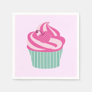Serviette En Papier Joli gâteau rose pastel