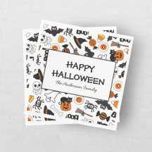 Joli Halloween effrayant noir et orange