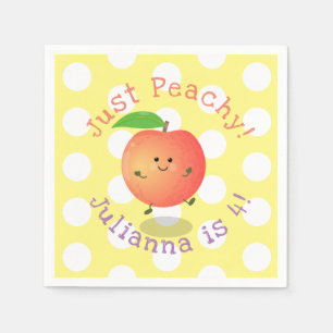 Serviette En Papier Joli joyeux dessin animé pêche anniversaire person
