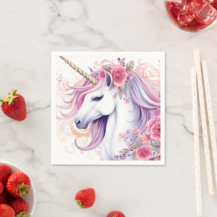 Serviette En Papier Joli licorne magique