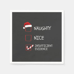Serviette En Papier Joli Méchant Preuve Insuffisante Père Noël Noël