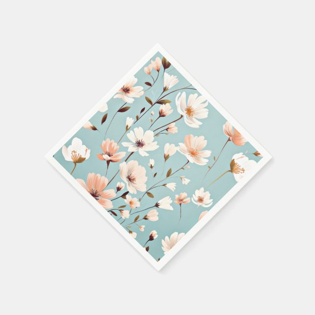 Serviette En Papier Joli modèle floral Pastel (Coin)