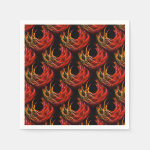 Serviette En Papier Joli motif d'art abstrait bohème élégant moderne #