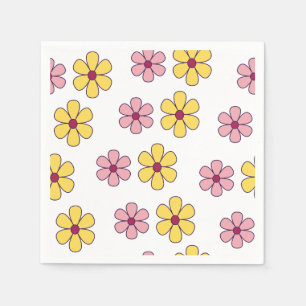 Serviette En Papier Joli motif de grandes fleurs