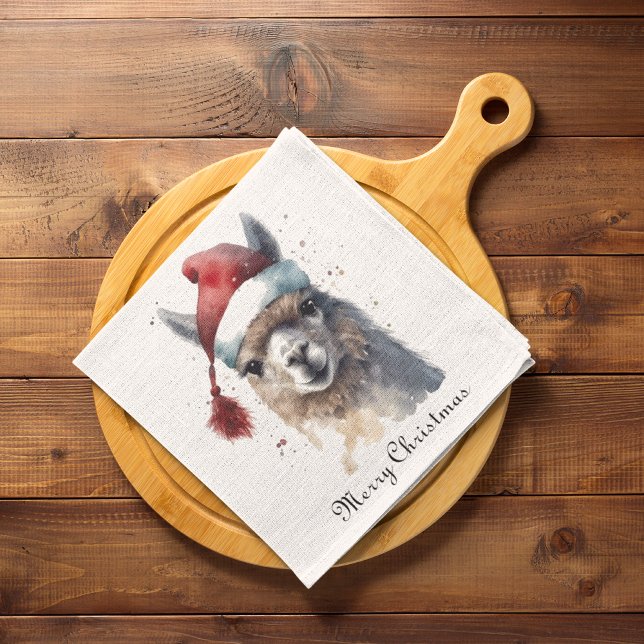 Serviette En Papier Joli Noël Alpaca, coutume (Créateur téléchargé)