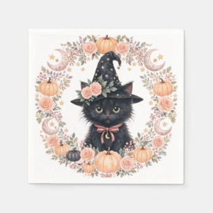 Serviette En Papier Joli papier Halloween Chat Noir 