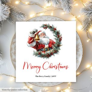 Serviette En Papier Joli Père Noël chic Fête de Noël de Merry Christma