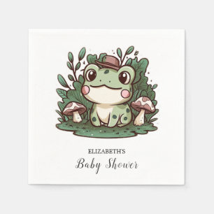 Serviette En Papier Joli petit Baby shower de grenouille