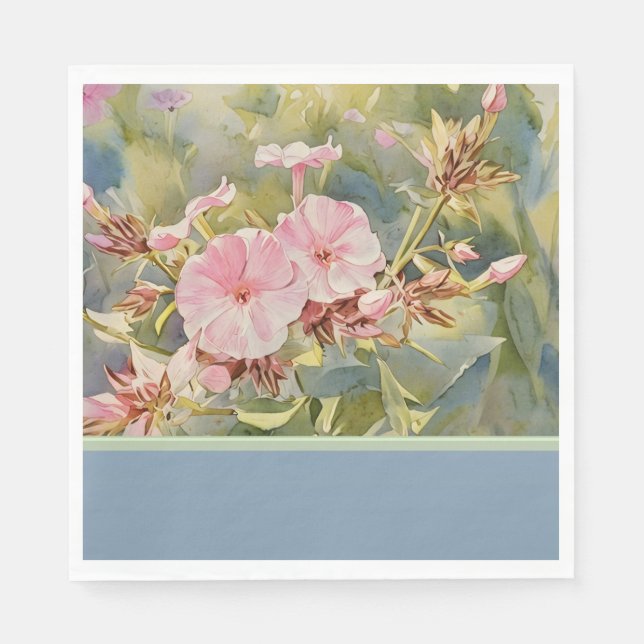 Serviette En Papier Joli Petit Rose - Papier Napkin (Devant)