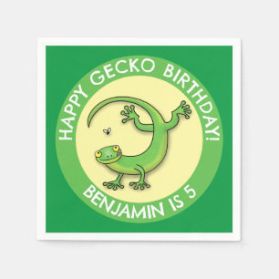 Serviette En Papier Joli plaisir personnalisé gecko dessin animé d'ann