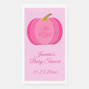 Serviette En Papier Joli rose bébé fille Citrouille Baby shower person