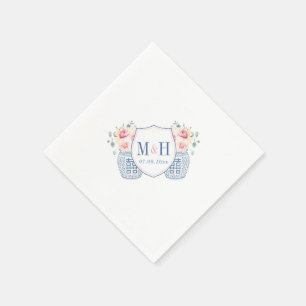 Serviette En Papier Joli Rose de crème rose Wedding shower