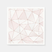 Joli Rose Gold Foil Geometry Abstrait Motif