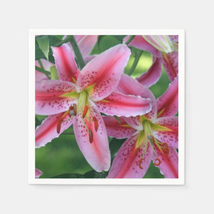 Serviette En Papier Joli rose Lily photo florale