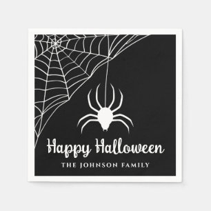 Serviette En Papier Jolie araignée noire Halloween