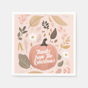 Serviette En Papier Jolie Earty Citrouille Foliage Thanksgiving Party